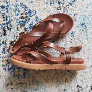 MIA adiline strappy brown leather gladiator sandals